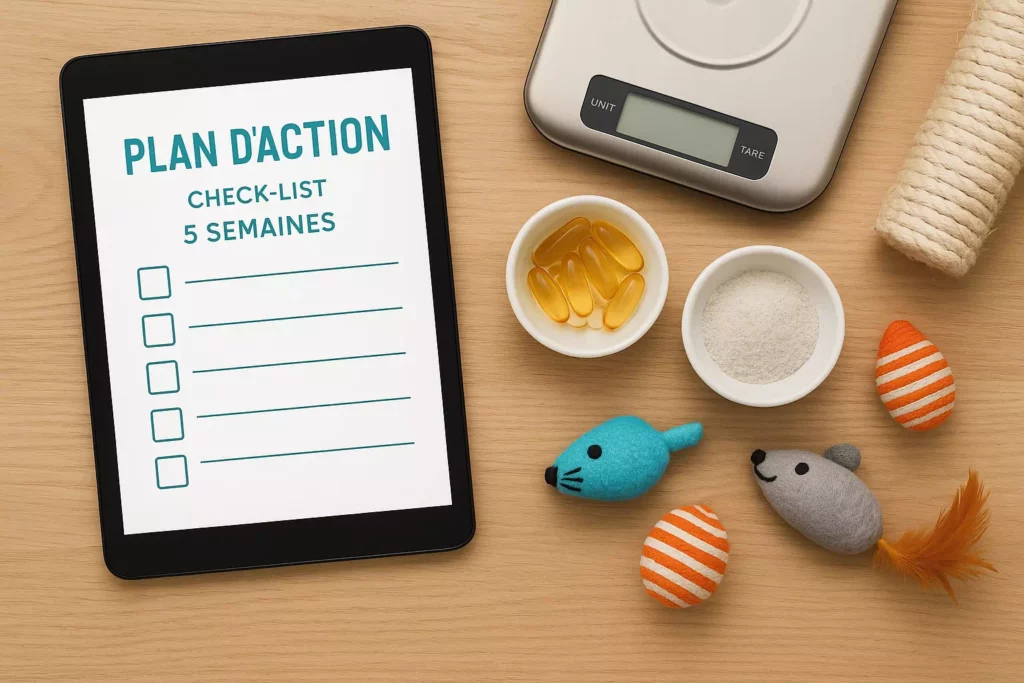 check-list des actions à faire