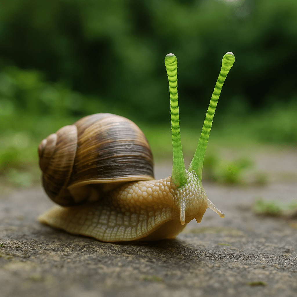 Escargot infecté par un ver parasite