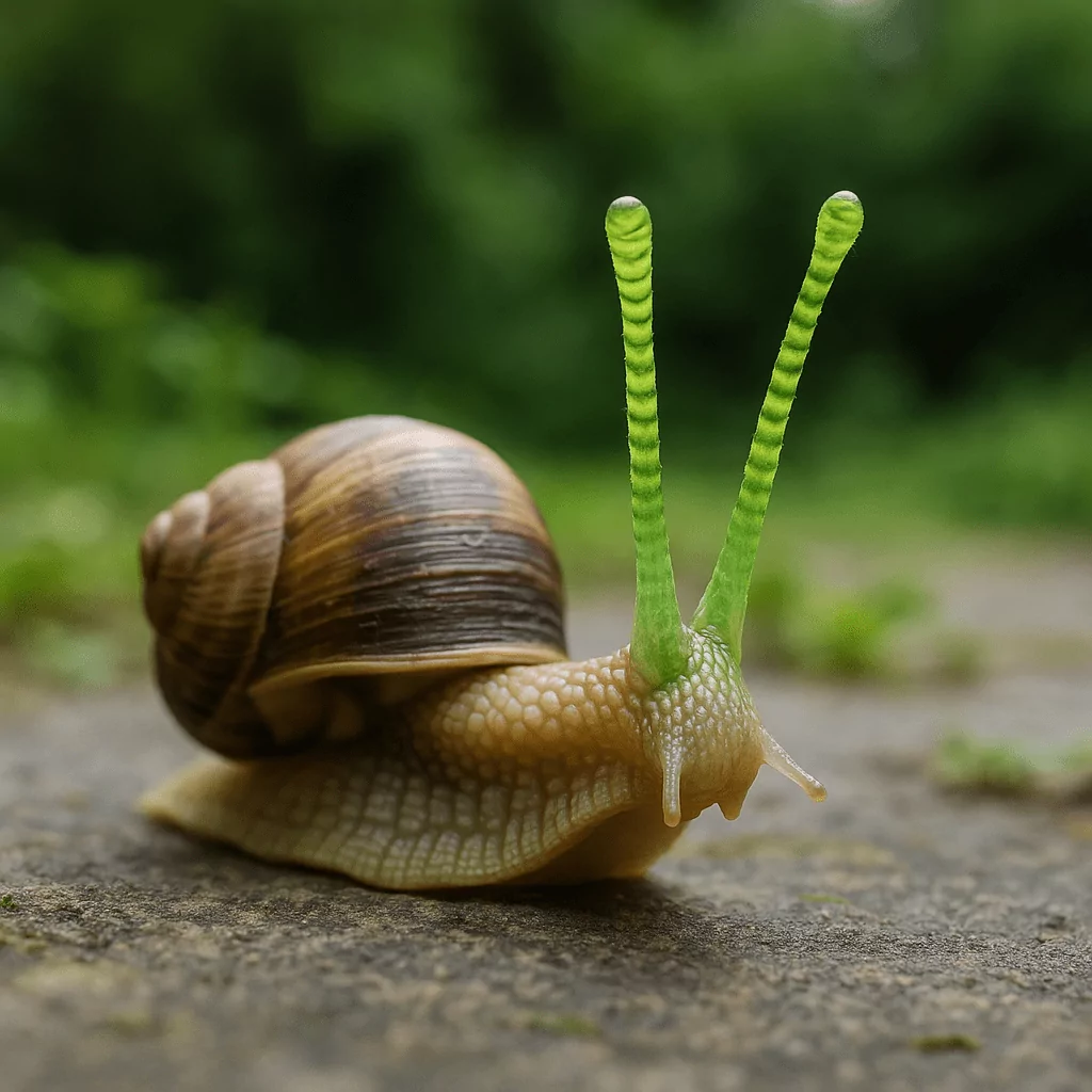 Escargot infecté par un ver parasite