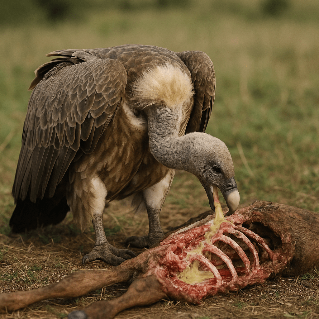 Vautour en plein repas