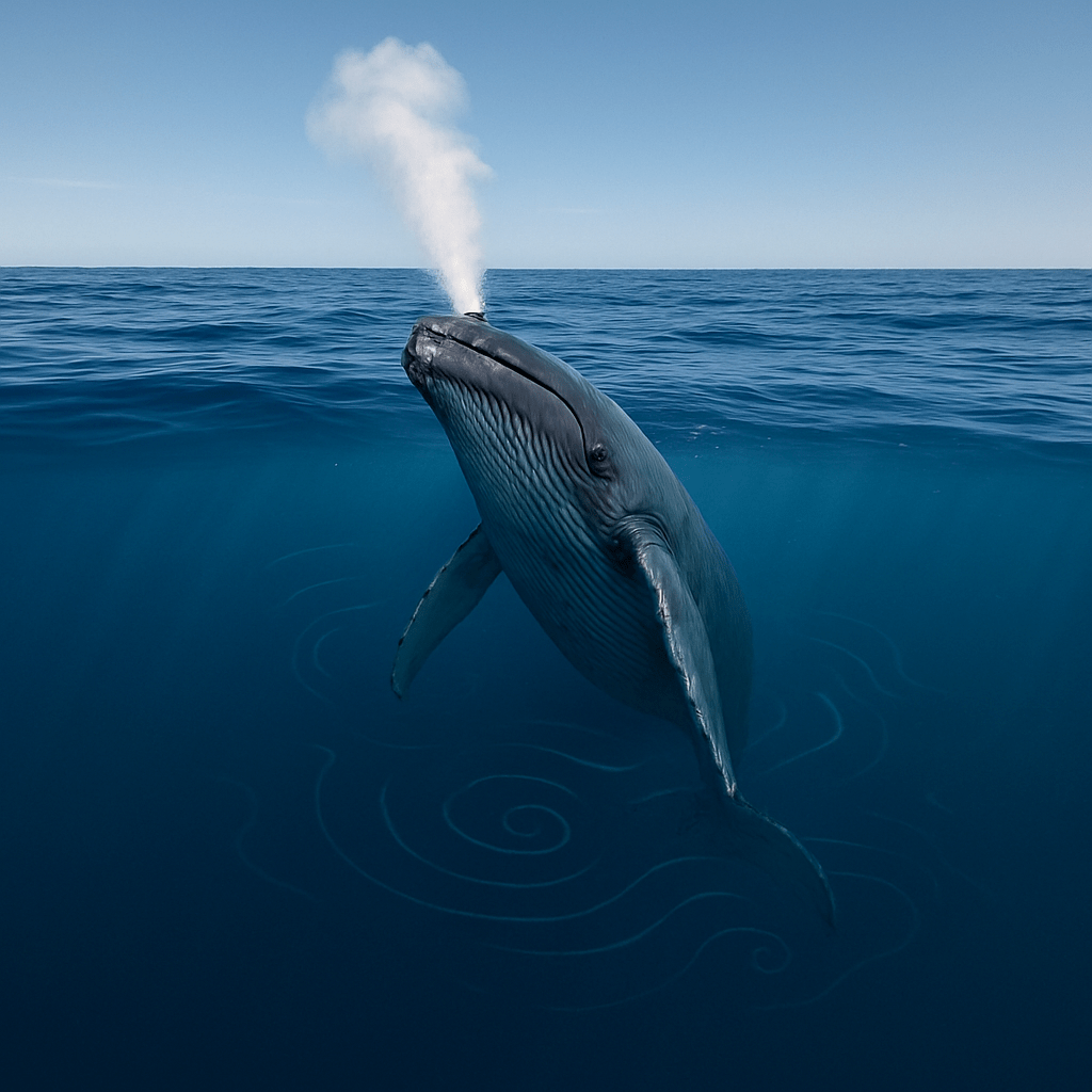 Baleine à bosse chantant sous l’eau