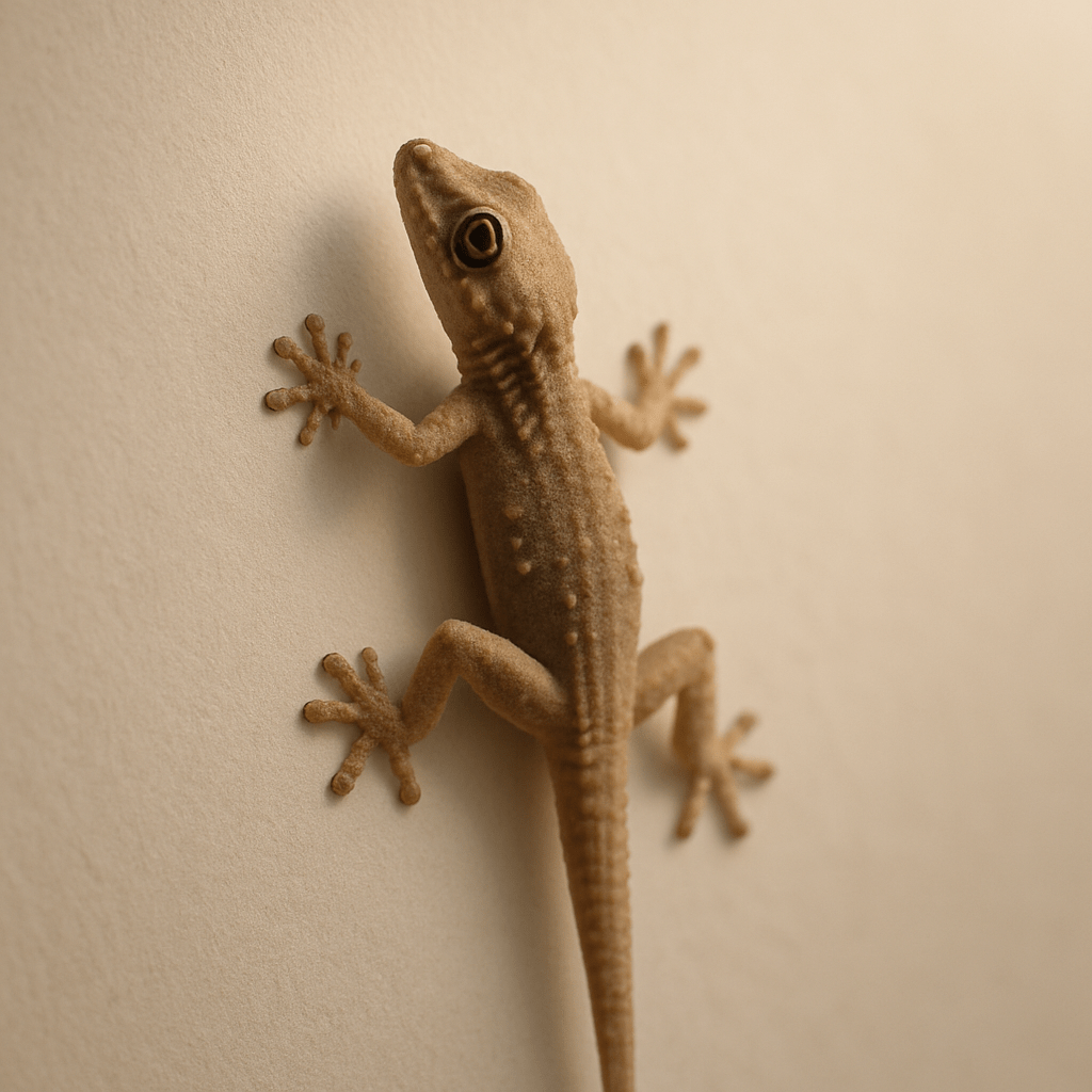 Gros plan sur un gecko grimpant