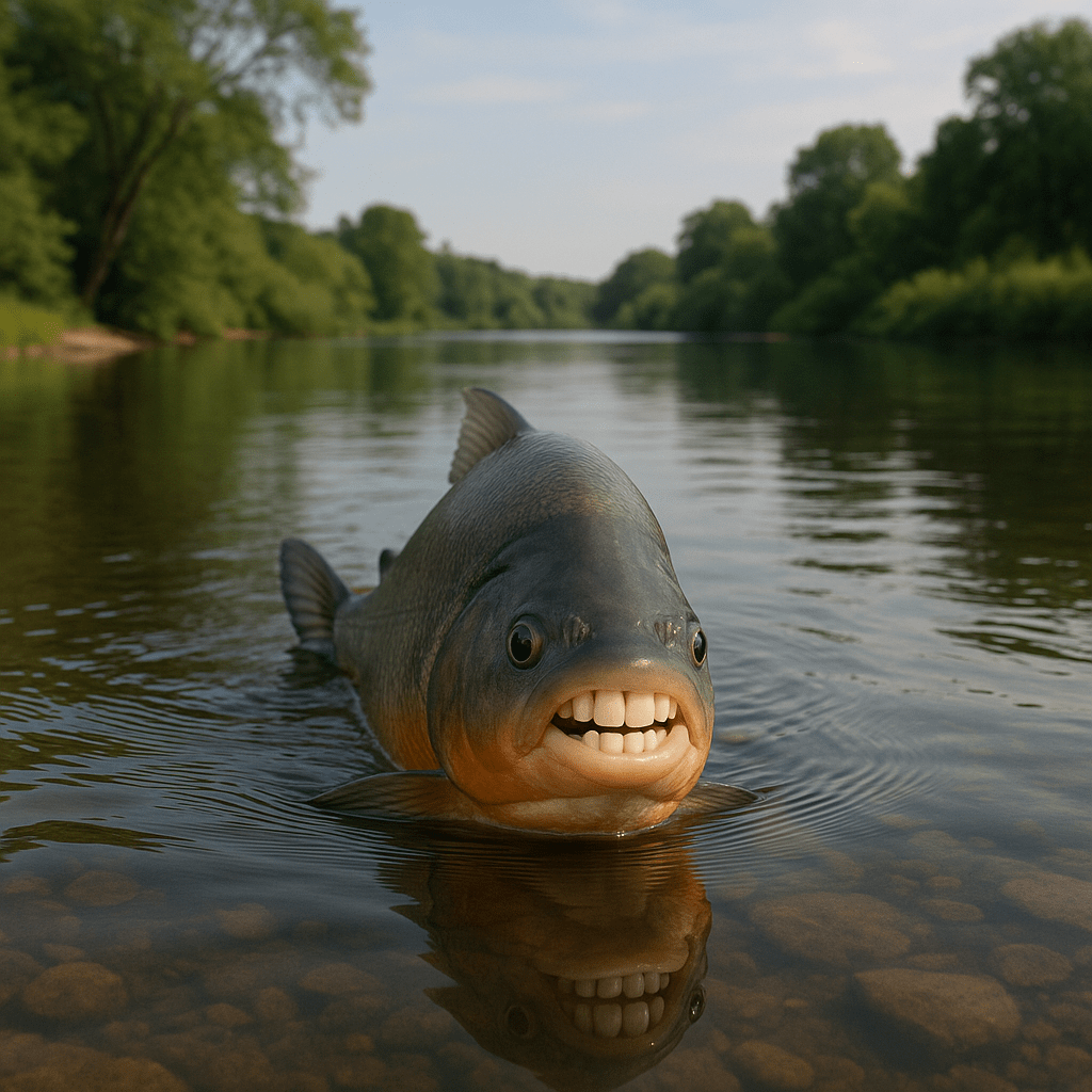 Pacu poisson dents humaines