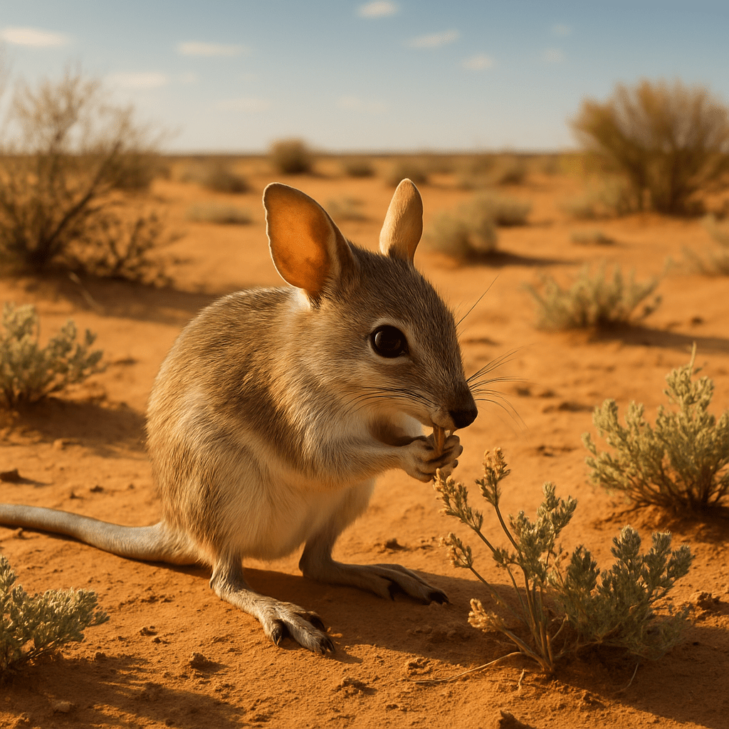 Rat-kangourou dans le désert