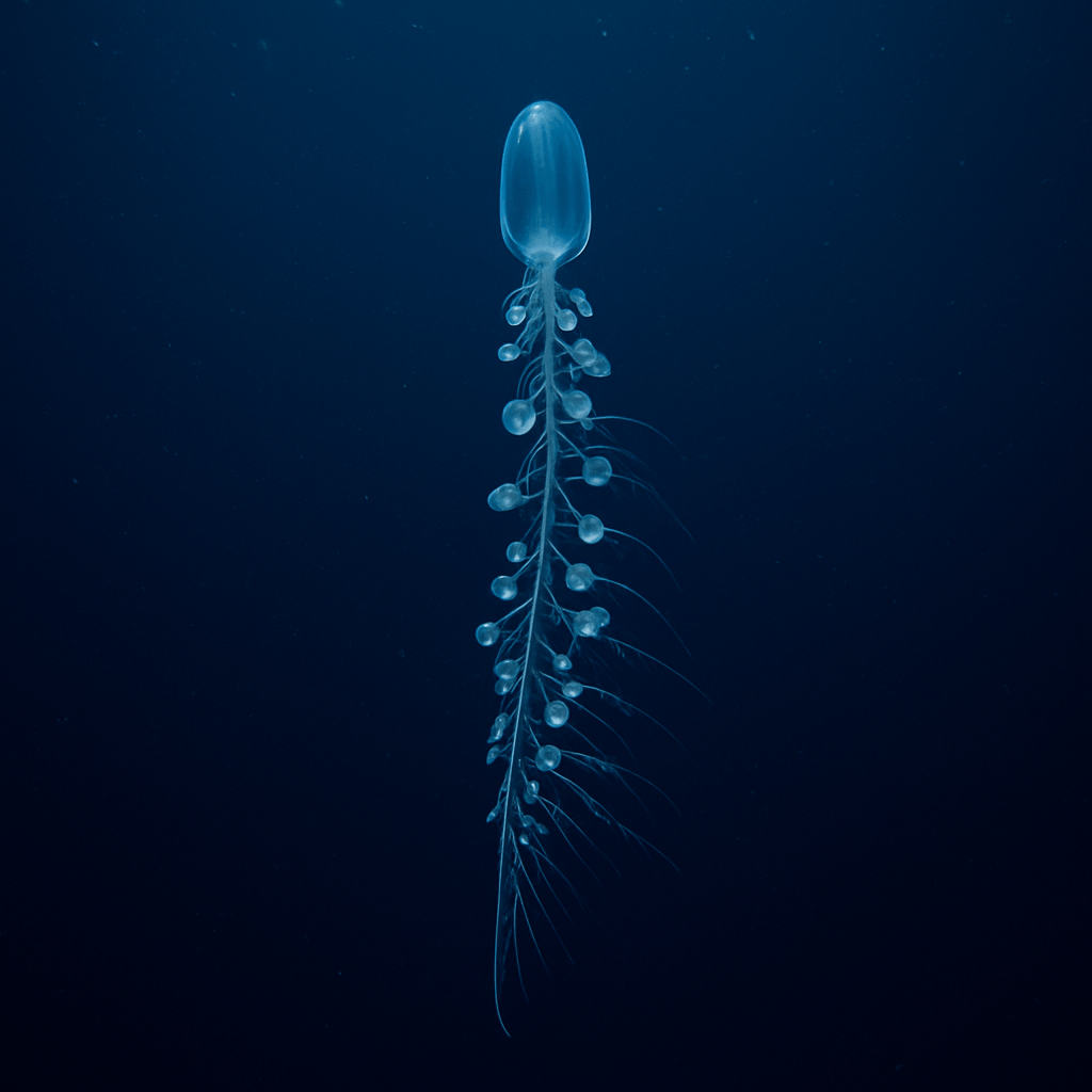Siphonophore en pleine mer