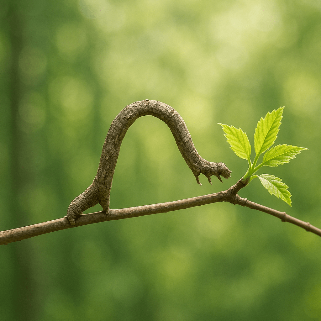 Chenille-arpenteuse imitant une brindille