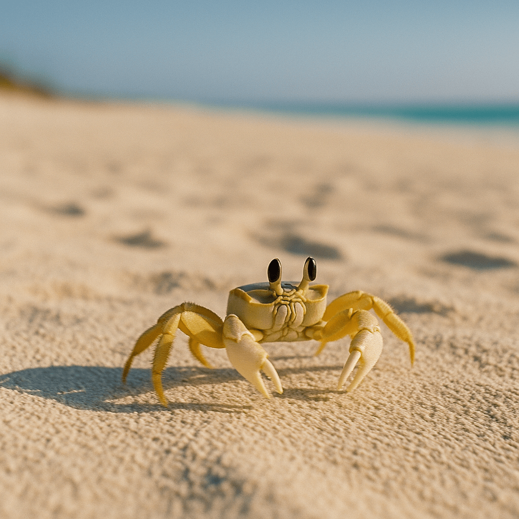 Crabe-fantôme sur une plage