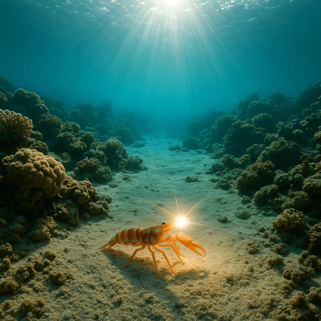 Crevette pistolet en action