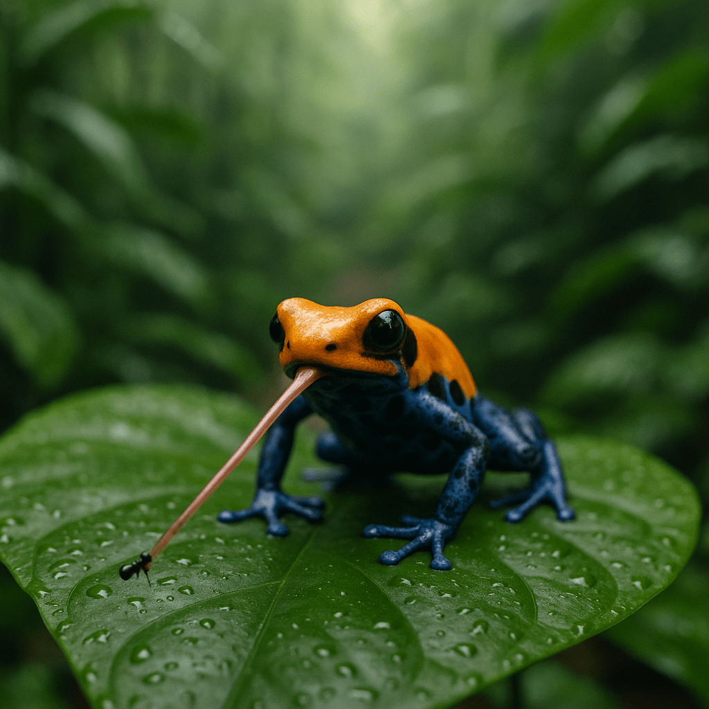 Grenouille-dendrobate colorée sur une feuille
