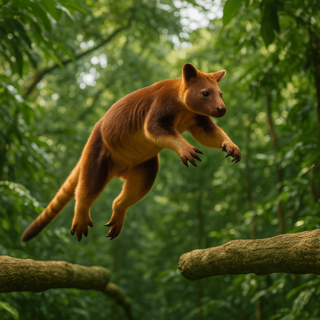 Dendrolague perché sur une branche