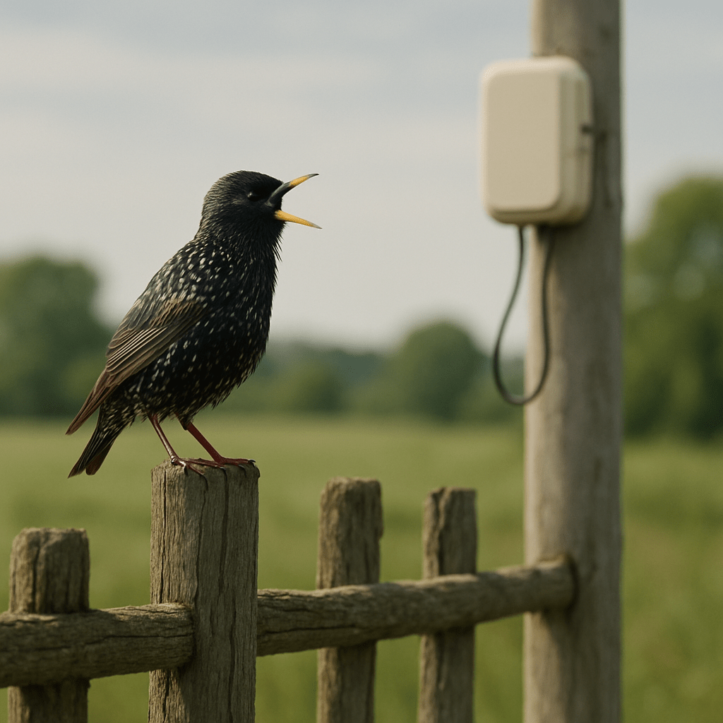 Étourneau sansonnet chantant
