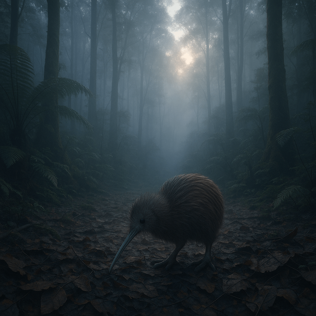 Kiwi oiseau terrestre en gros plan