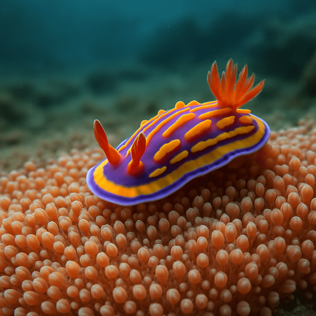 Nudibranche en train de voler du venin