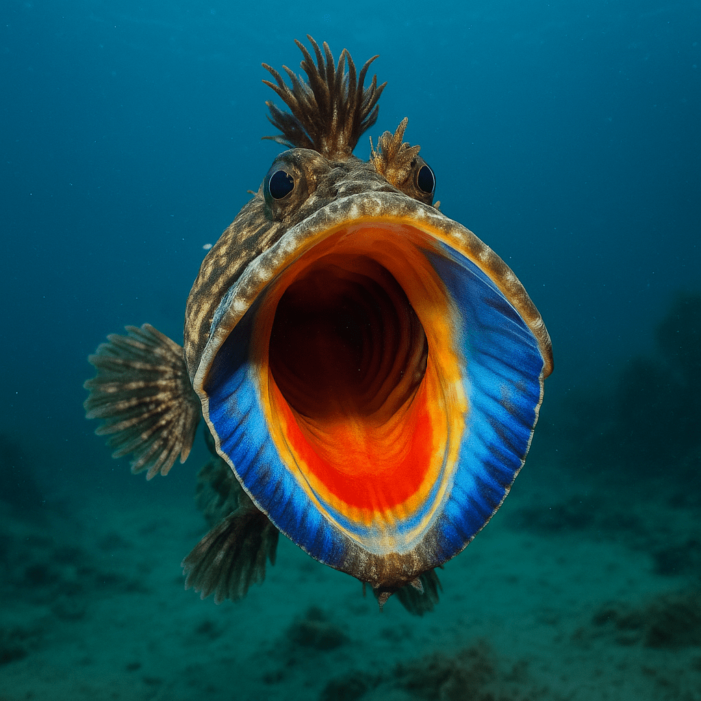 Sarcastic Fringehead en combat