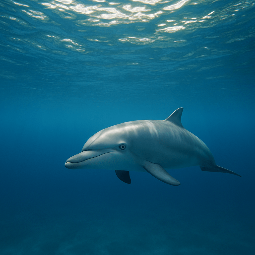 Dauphin dormant avec un œil ouvert