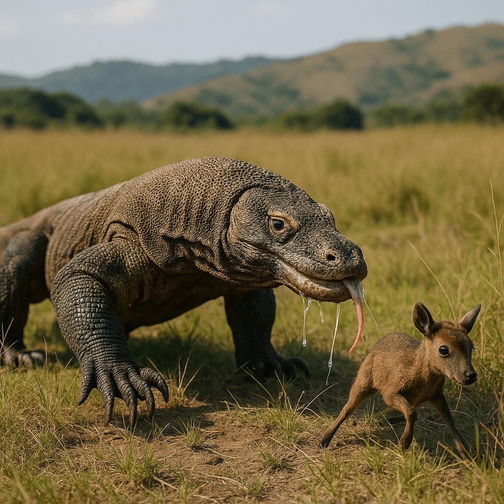 Dragon de Komodo en gros plan