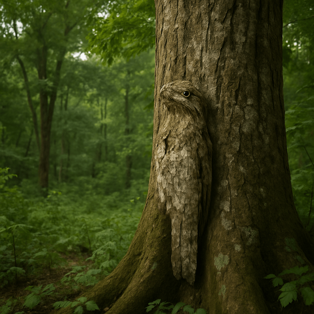 Grand Ibijau (Potoo) camouflé sur une branche