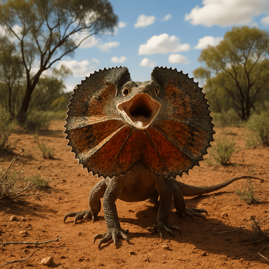 Lézard à collerette