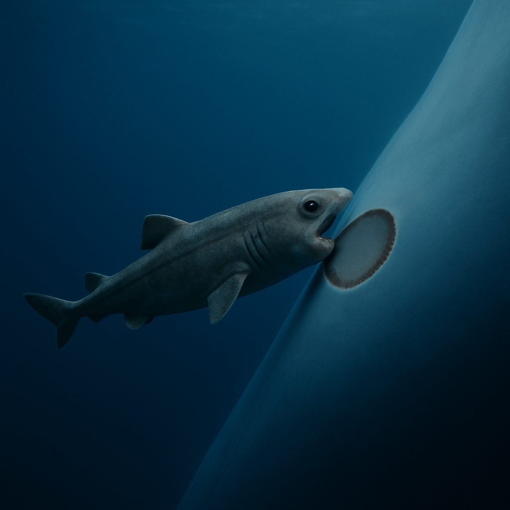 Gros plan sur un requin squalelet