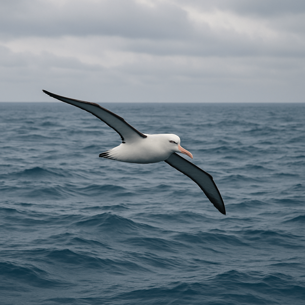 Albatros en vol au-dessus de l'océan