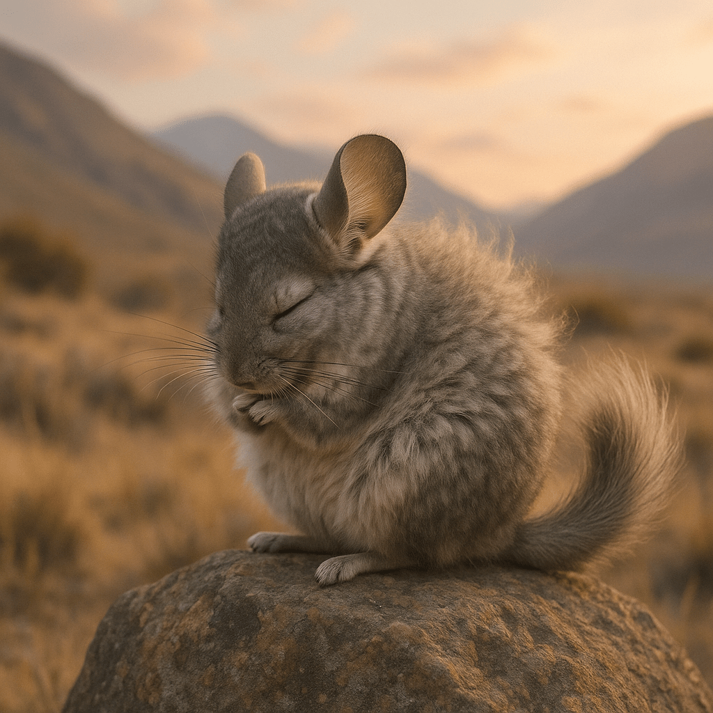 Chinchilla à la fourrure dense