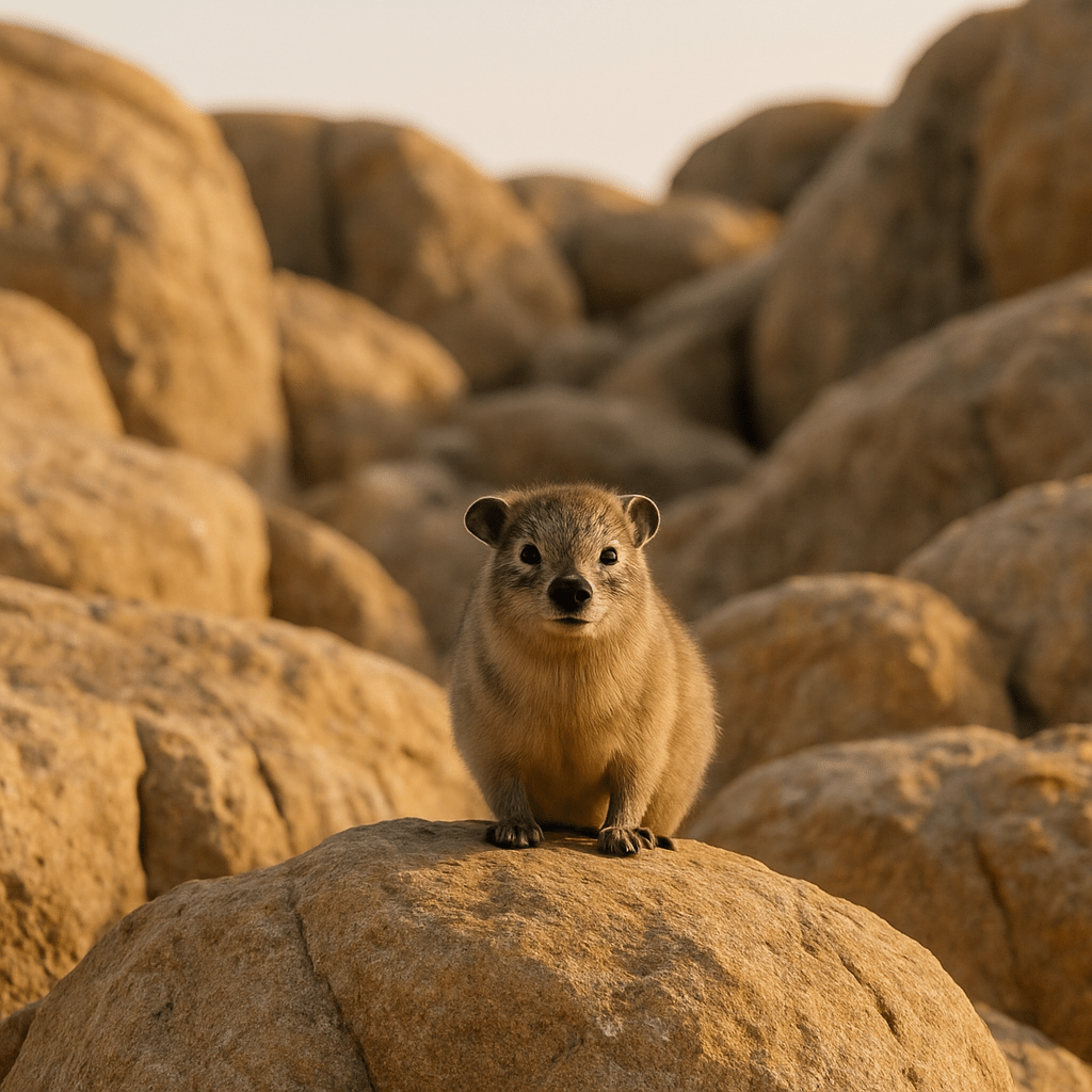 Daman du Cap sur son rocher