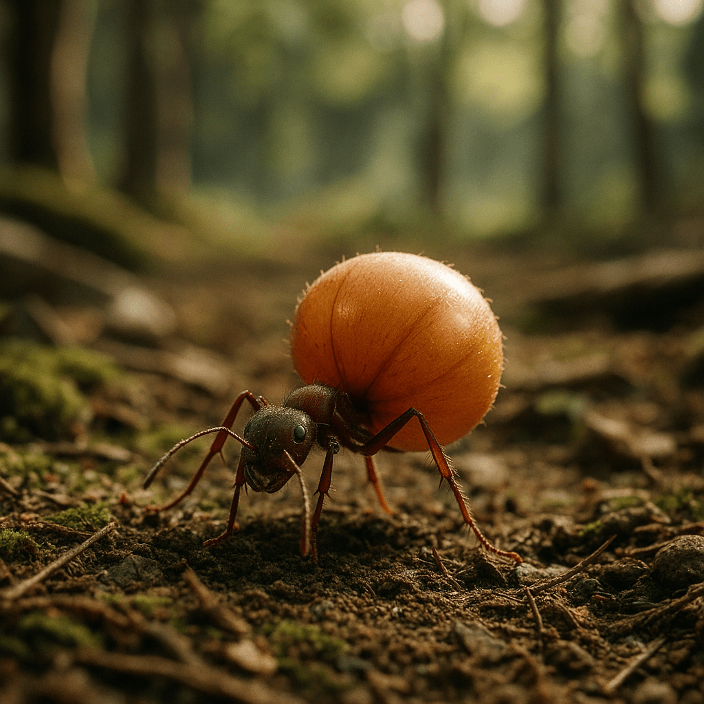 Fourmi explosive se sacrifiant pour sauver sa colonie