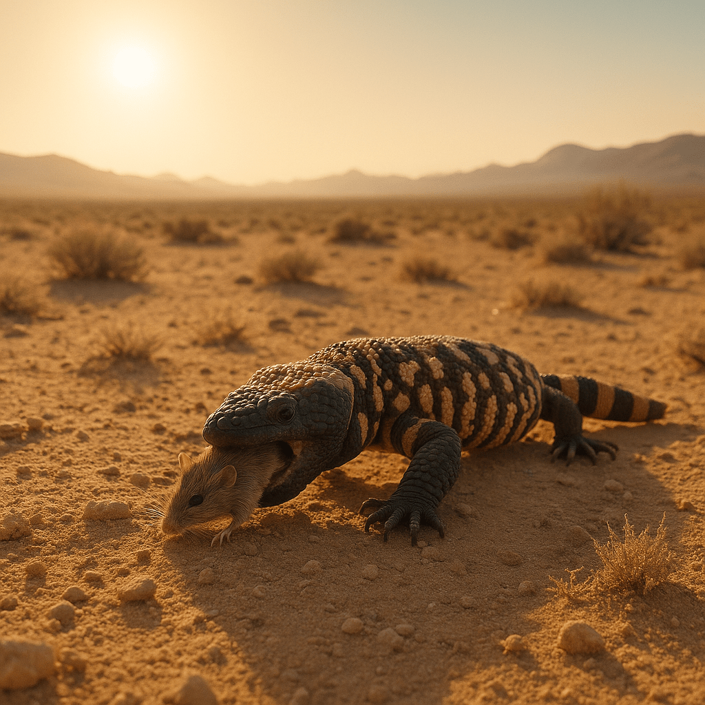 Monstre de Gila au soleil