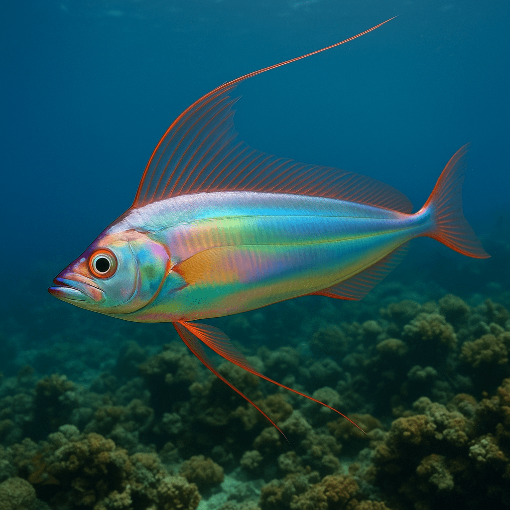 Poisson-ruban changeant de couleur