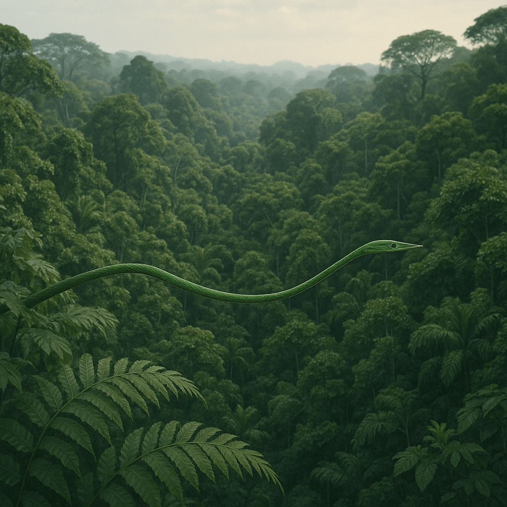 Serpent liane rigide comme une branche