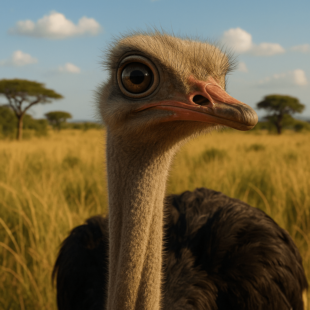 Œil d'autruche plus gros que son cerveau