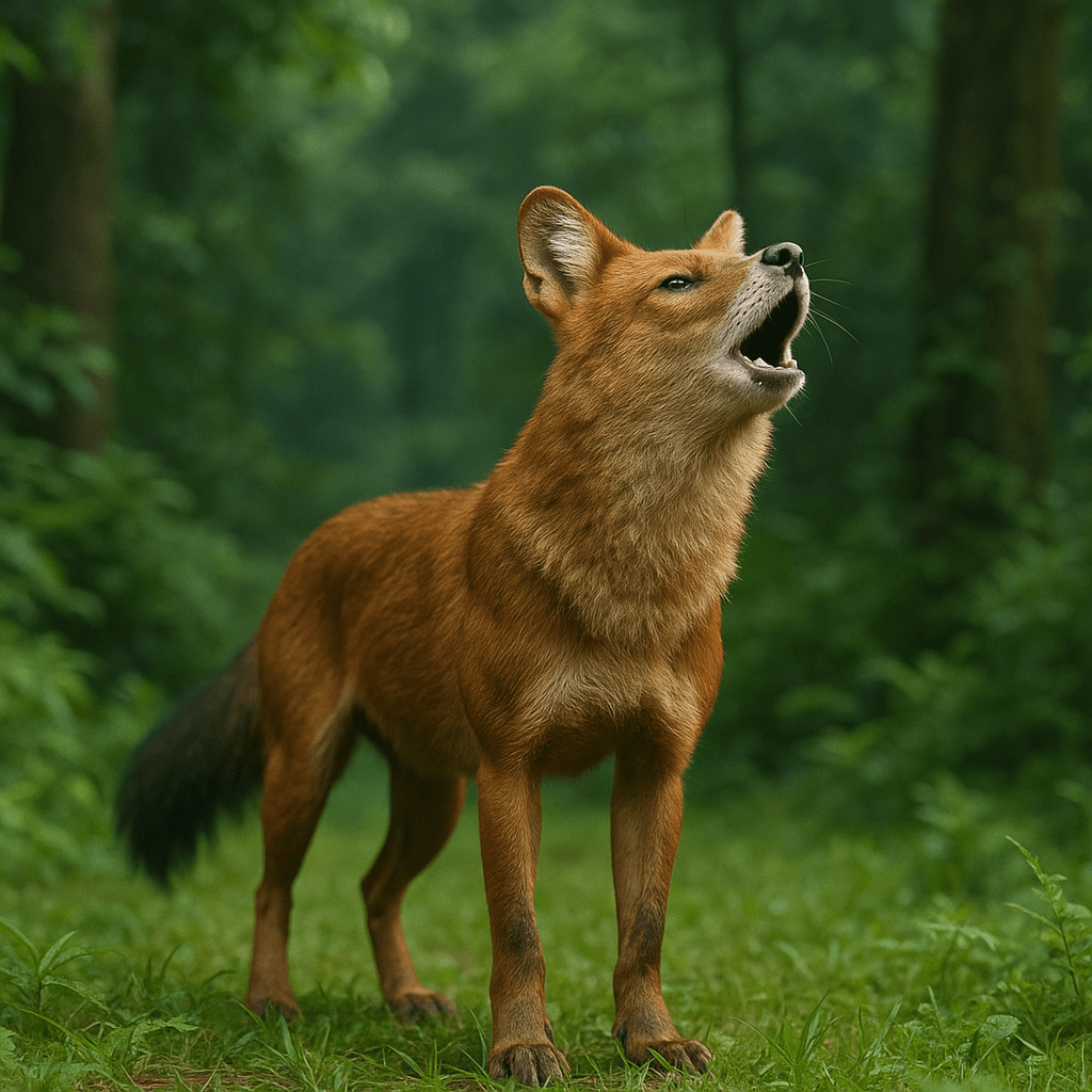 Dhole dans son habitat naturel