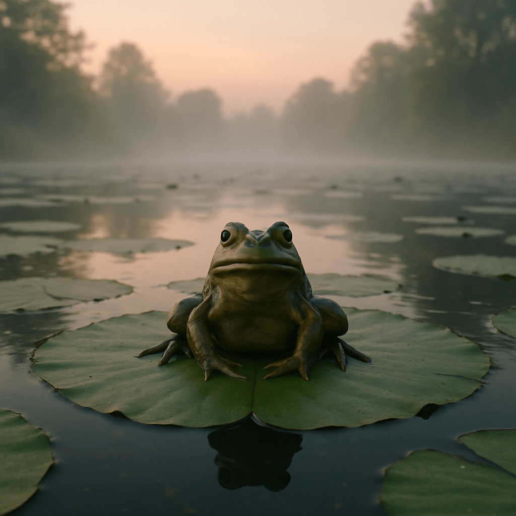 Grenouille-taureau active sans dormir