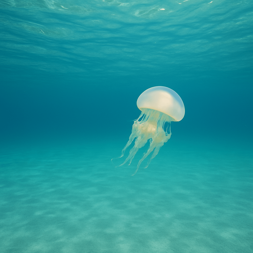 Une méduse translucide