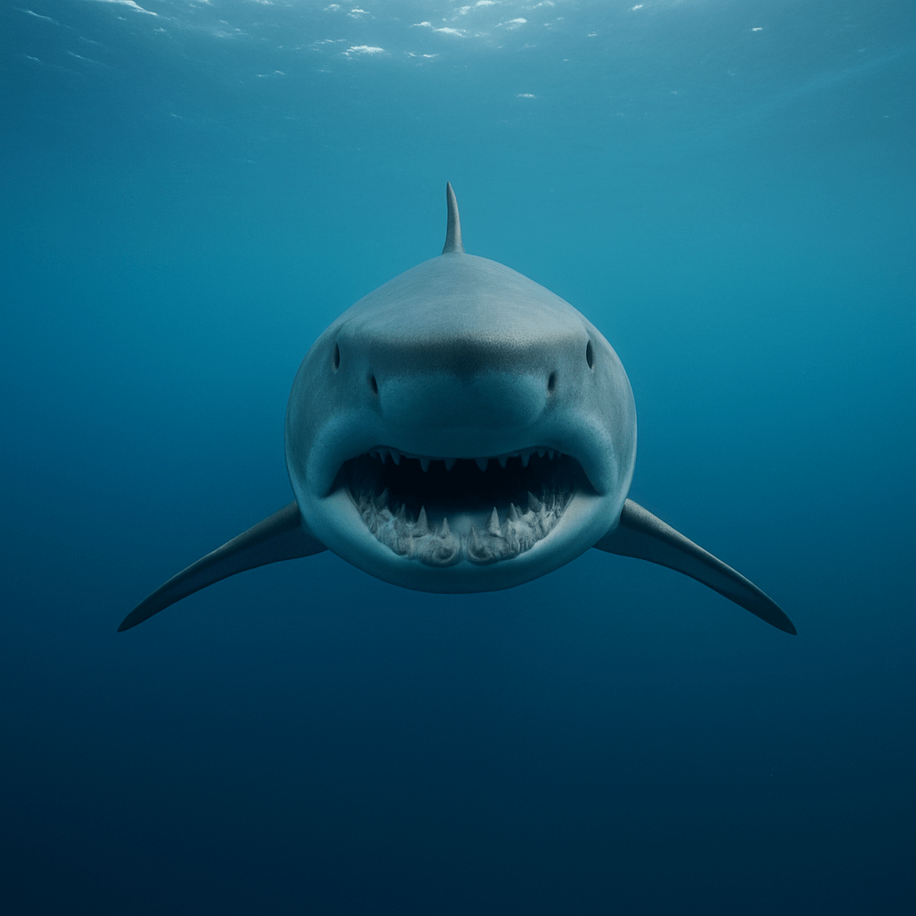 Gros plan sur un requin et sa dentition