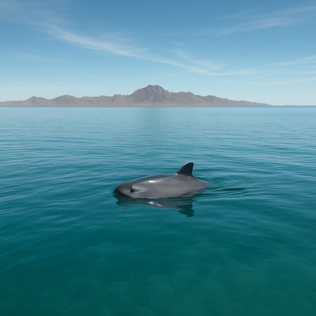 Vaquita nageant dans le golfe de Californie