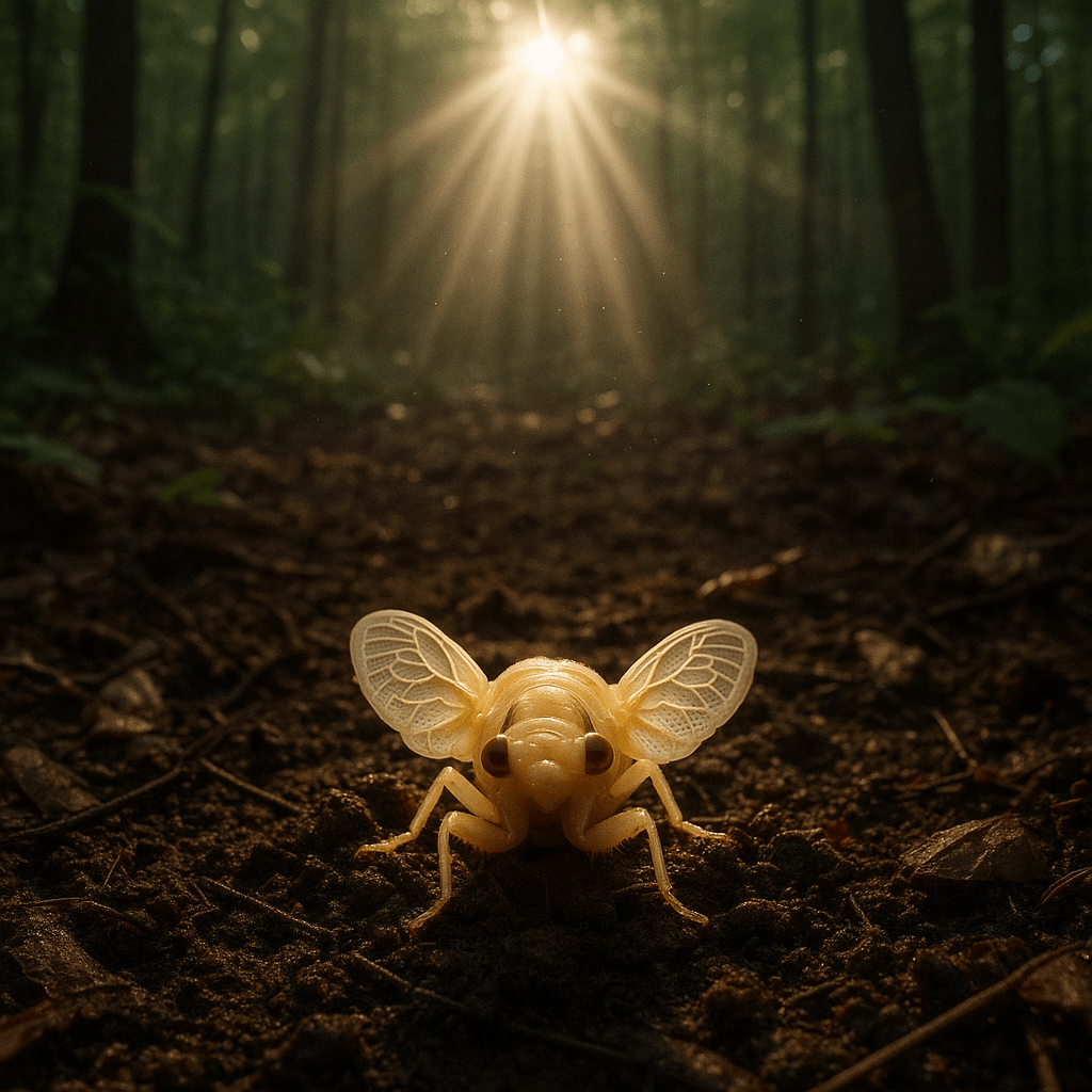 Cigale périodique émergente après 17 ans