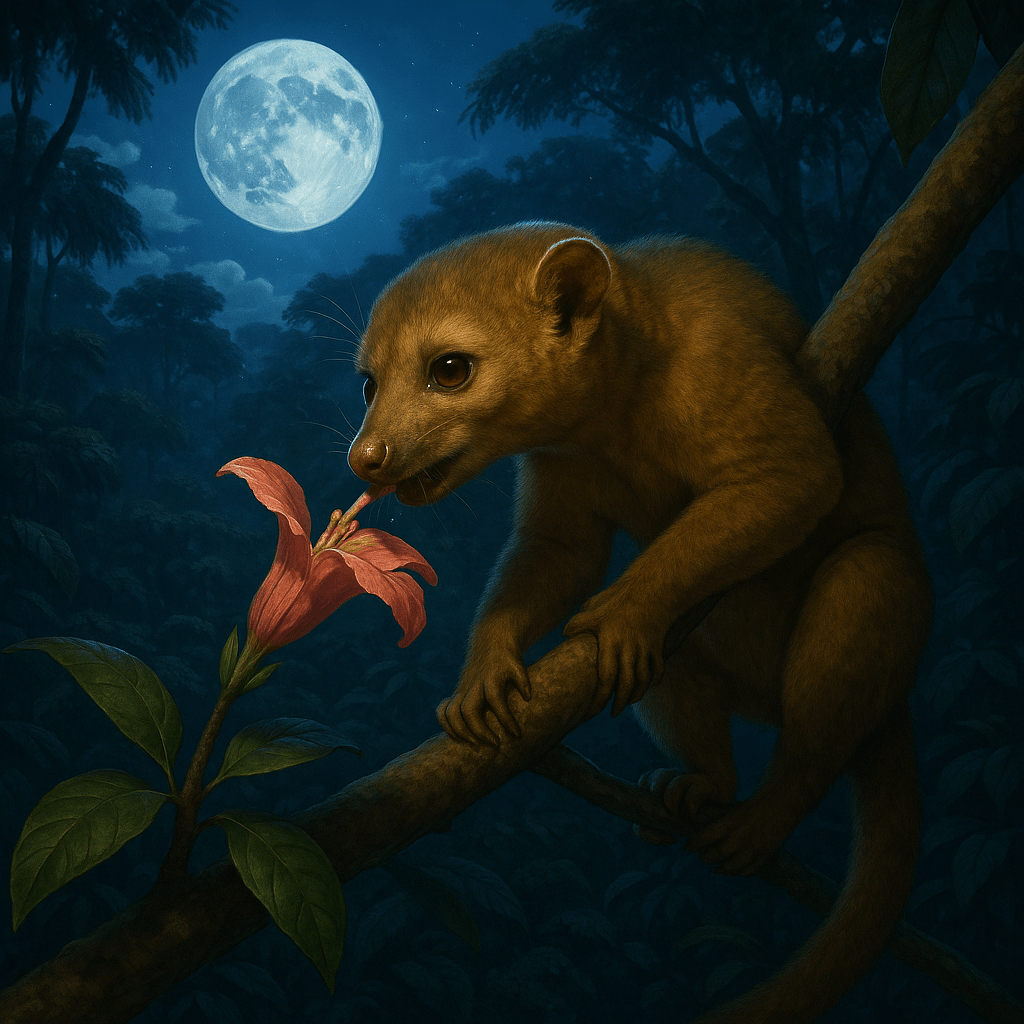 Kinkajou perché sur une branche