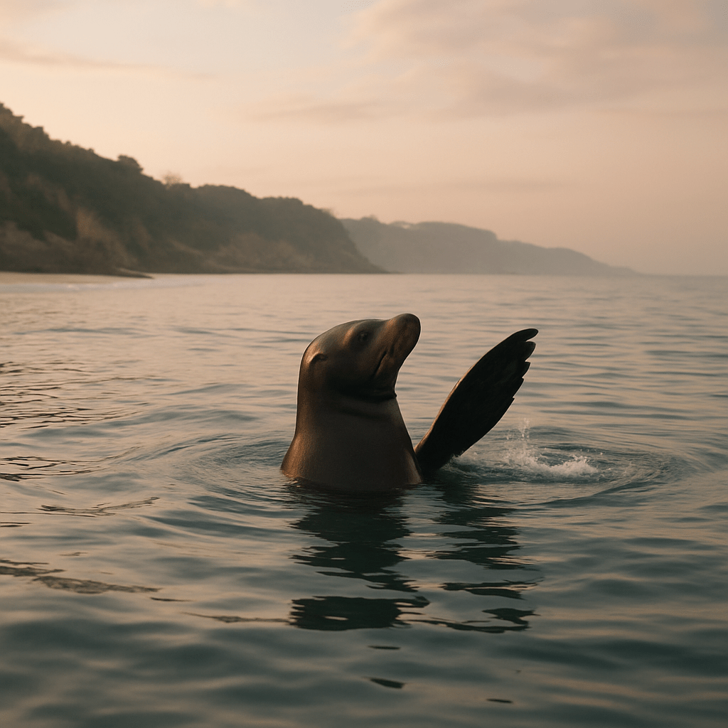 Otarie de Californie tapant du pied en rythme