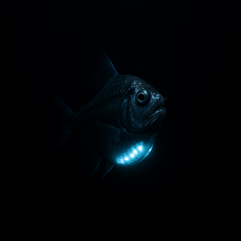 Poisson-hachette à bioluminescence sous le ventre