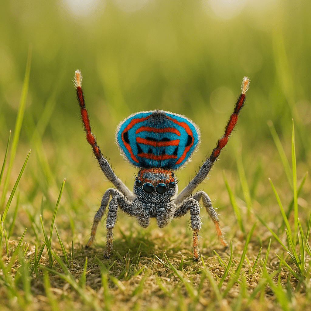 Araignée paon dansant