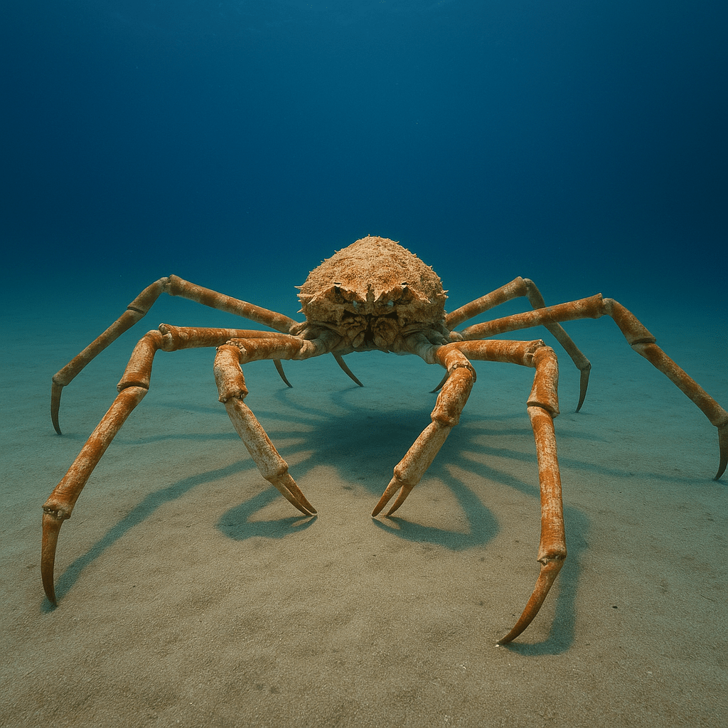 Crabe-araignée géant en plongée