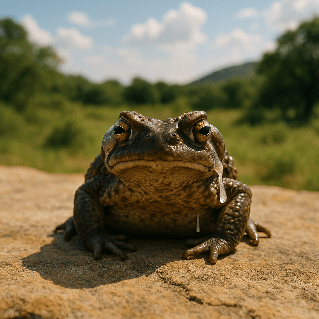 Crapaud buffle en gros plan