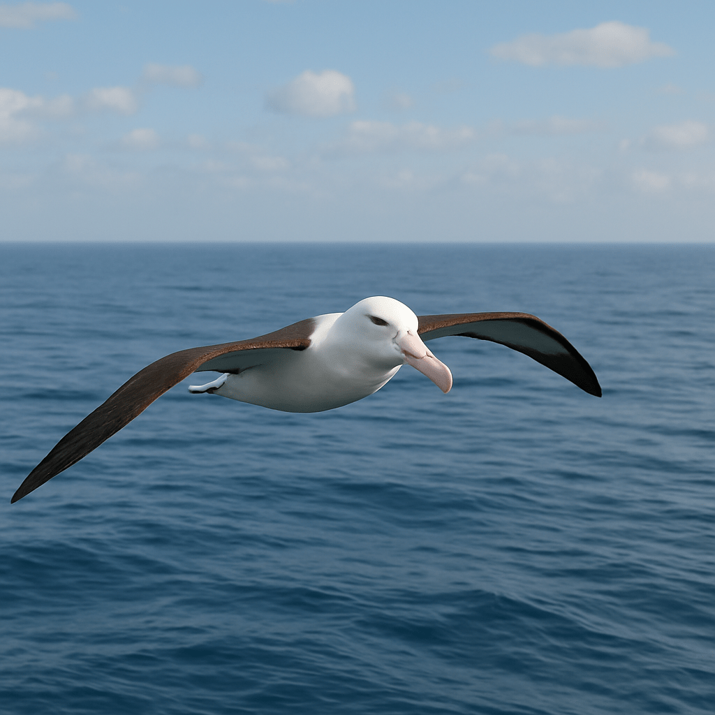 Albatros hurleur en vol au-dessus de l’océan