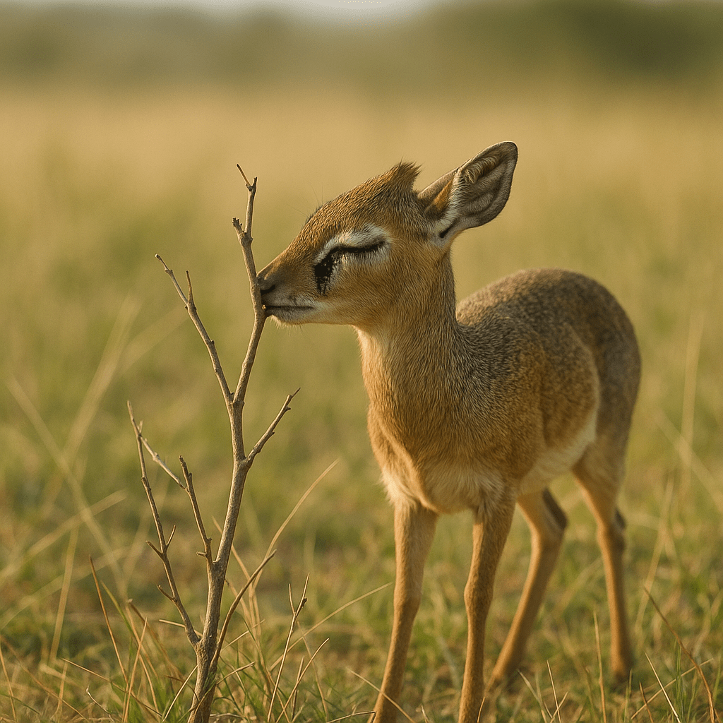 Dik-dik qui laisse échapper des larmes