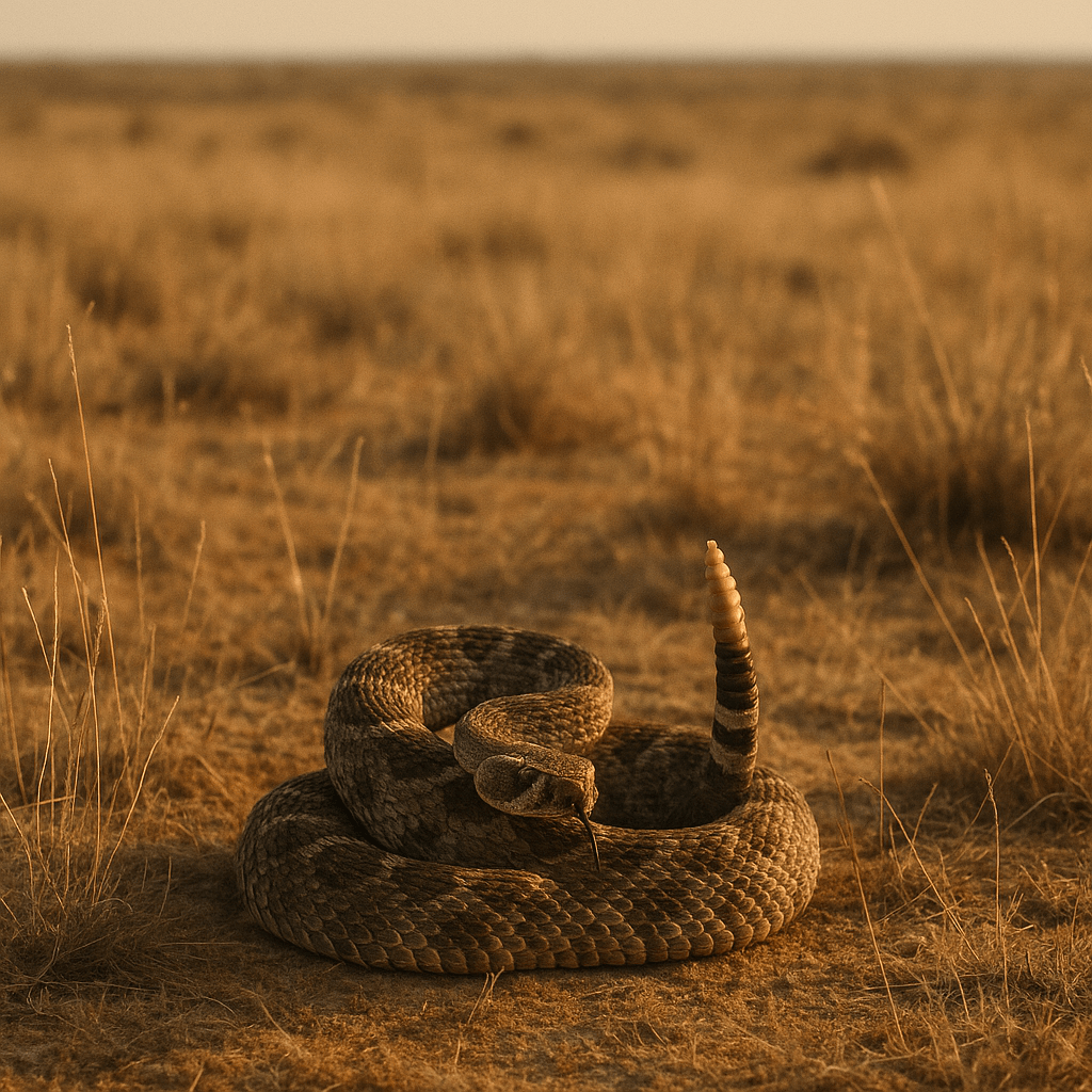 Queue vibrante d'un serpent à sonnette